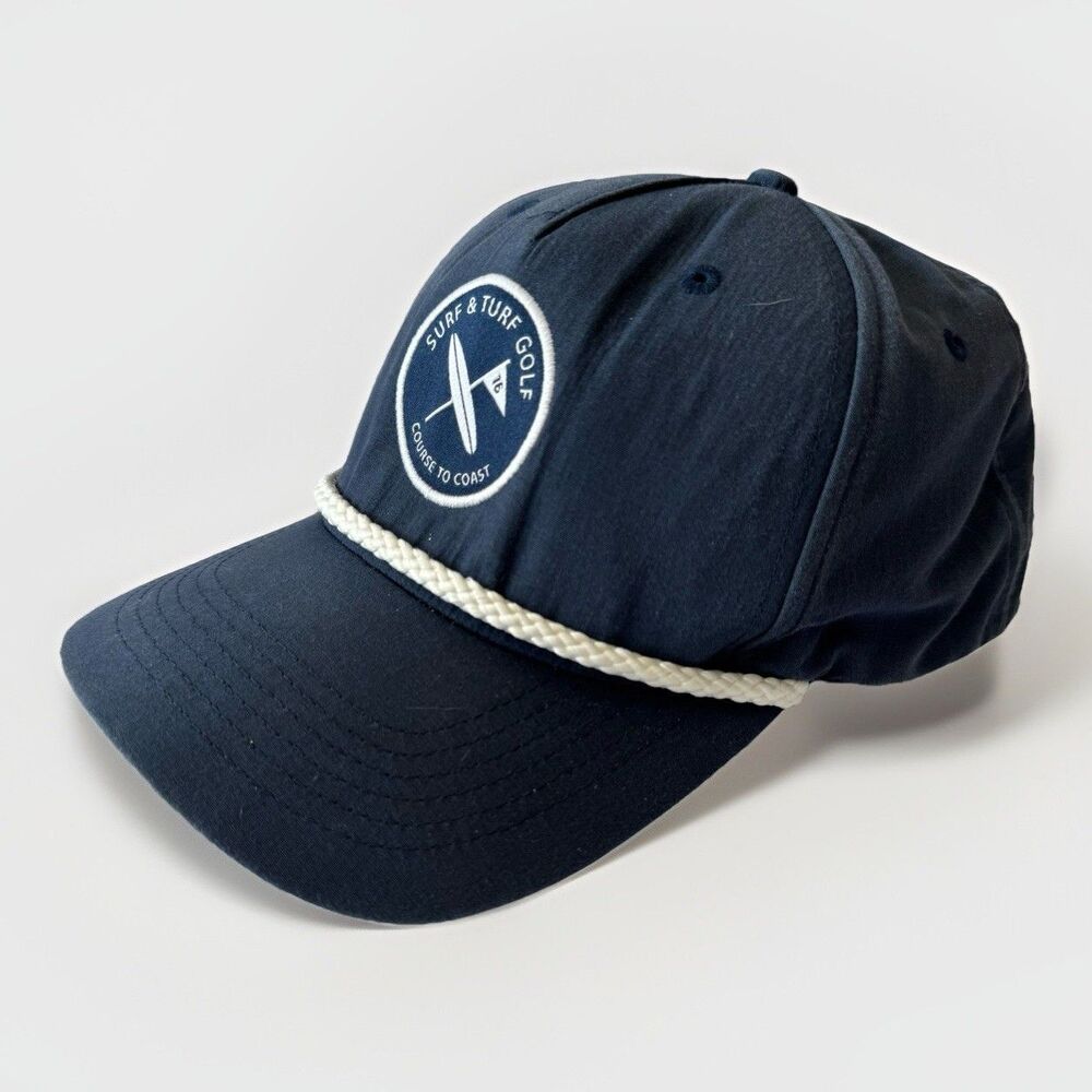 Rope Hat Snapback Golf Hat Navy Quail Creek Adjustable Cap